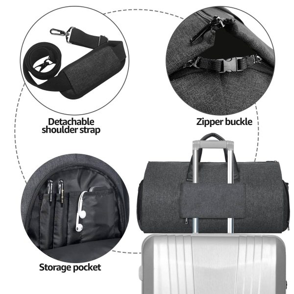 Oxford waterproof Garment Travel Duffel Bag with Shoe Pouch