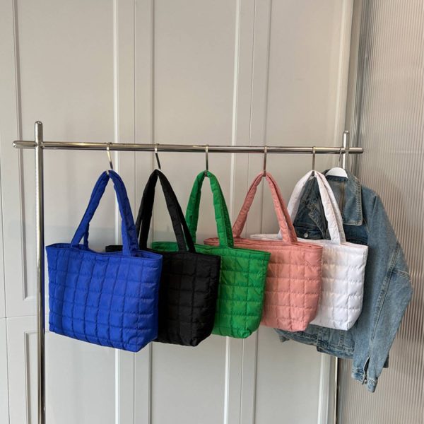 Polyester Tote Bag Pleated Cloud Shopping Handbag