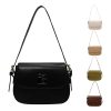 Women's PU Leather Minimalist Saddle Tote Bag