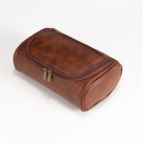 New Portable Pu Leather Makeup Bag Retro