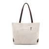 Canvas Tote Bag with Zipper and Handle