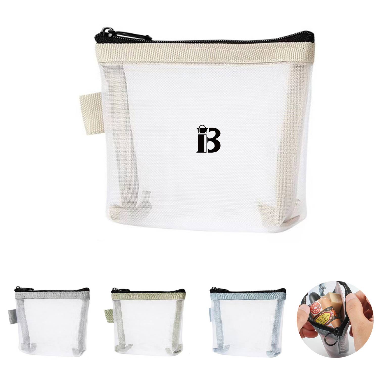 Transparent mesh storage bag