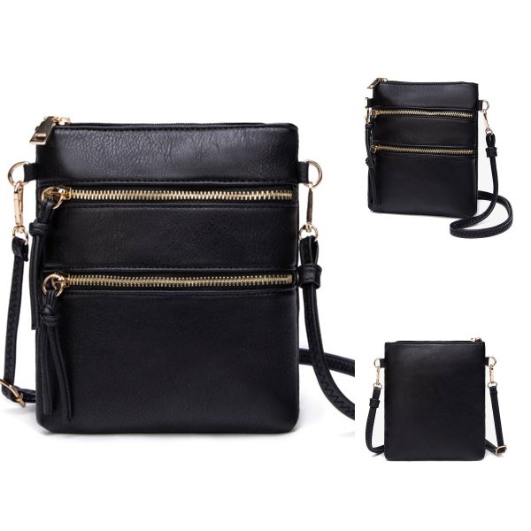 PU Leather Smal Multi Pocket Crossbody Bags