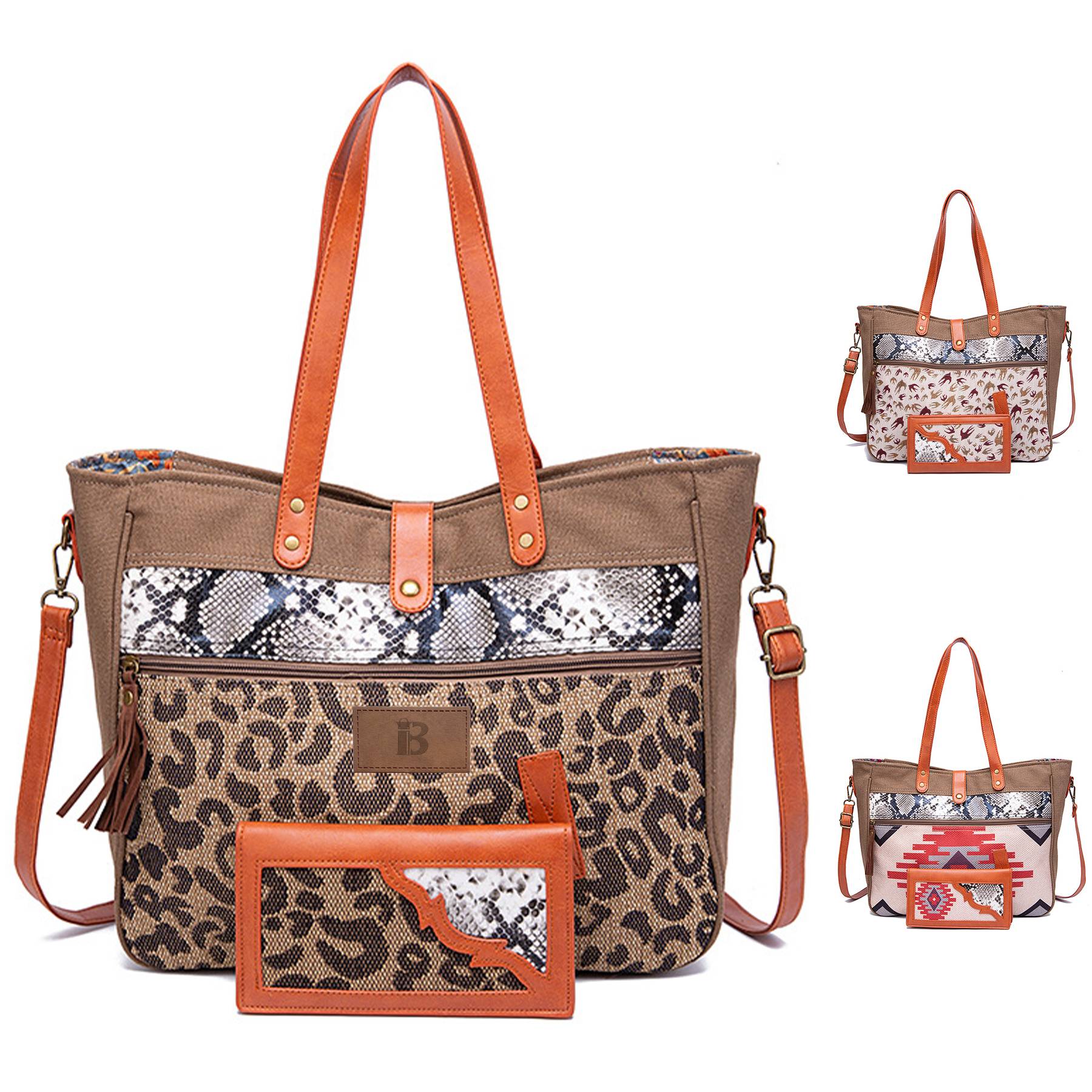 Canvas Cotton and linen hand-to-shoulder computer bag