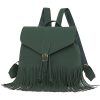 Tassel PU Leather Backpack for Women