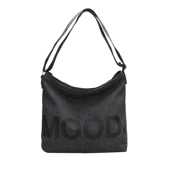 Multi-Layer Canvas Shoulder Handbag