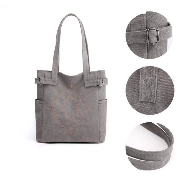 Large Capacity Canvas Shoulder Tote Bag for women