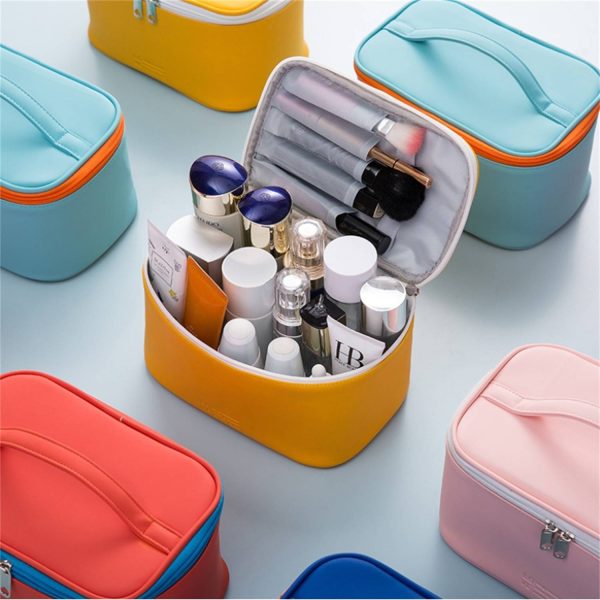 PU Leather Portable Cosmetics Bag