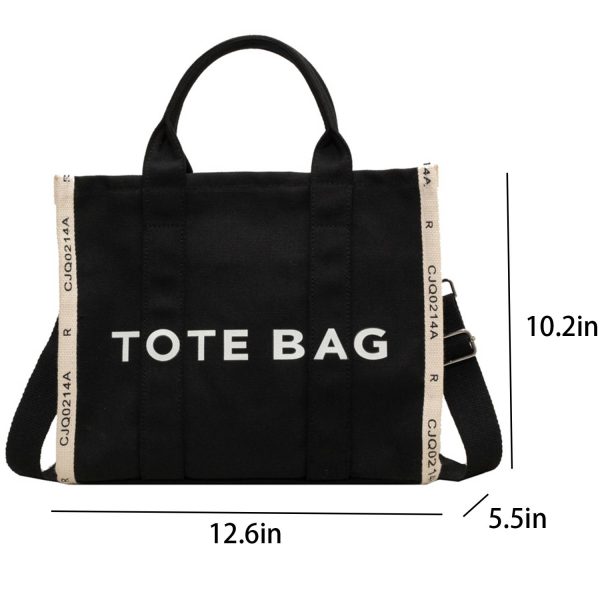 Canvas Crossbody Bag Trendy Printed Tote
