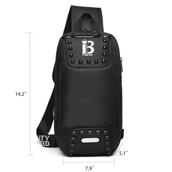 Oxford Men Sling Backpack Anti Theft Crossbody Shoulder Bag