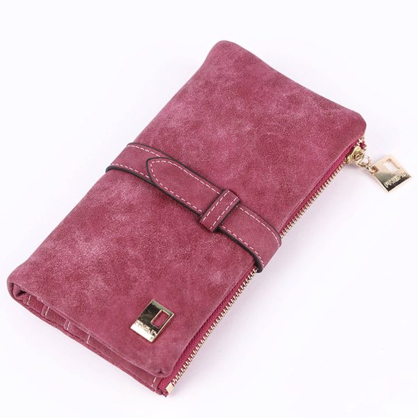 PU Leather Buckle Wallet Purse