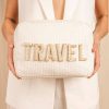 Jute Simple waterproof travel toiletry bag
