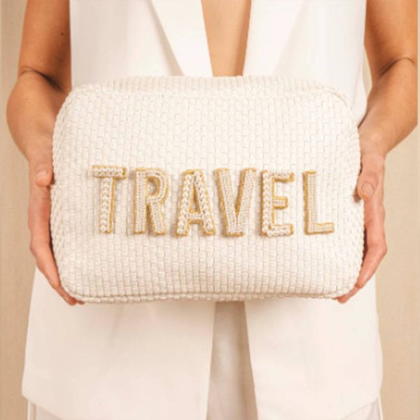 Jute Simple waterproof travel toiletry bag