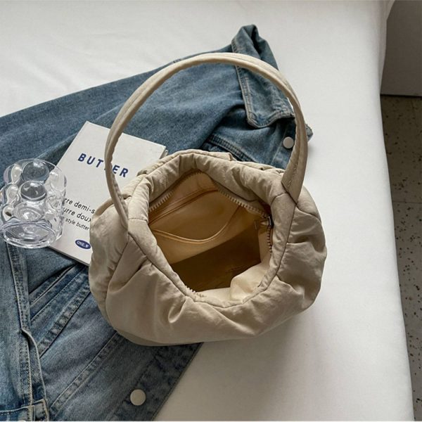 Nylon Wrinkle Candy Underarm Tote Bag