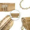 Wood Simple bamboo shoulder tote bag