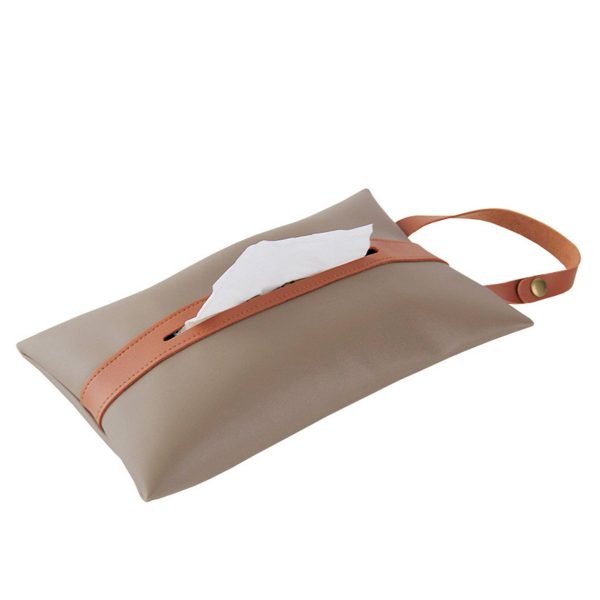 PU Leather Tissues Box with Hanging Strip