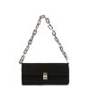 PU chain underarm shoulder tote bag