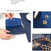 Portable PU Leather Travel Jewelry Roll Organizer