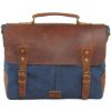Canvas with leather Messenger bag