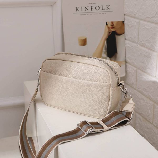 Solid color PU crossbody women's shoulder small square bag