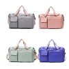 Oxford Foldable Travel Duffel Bag With Shoes Compartment