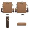 Genuine Leather Men's Casual Small Square Bag
