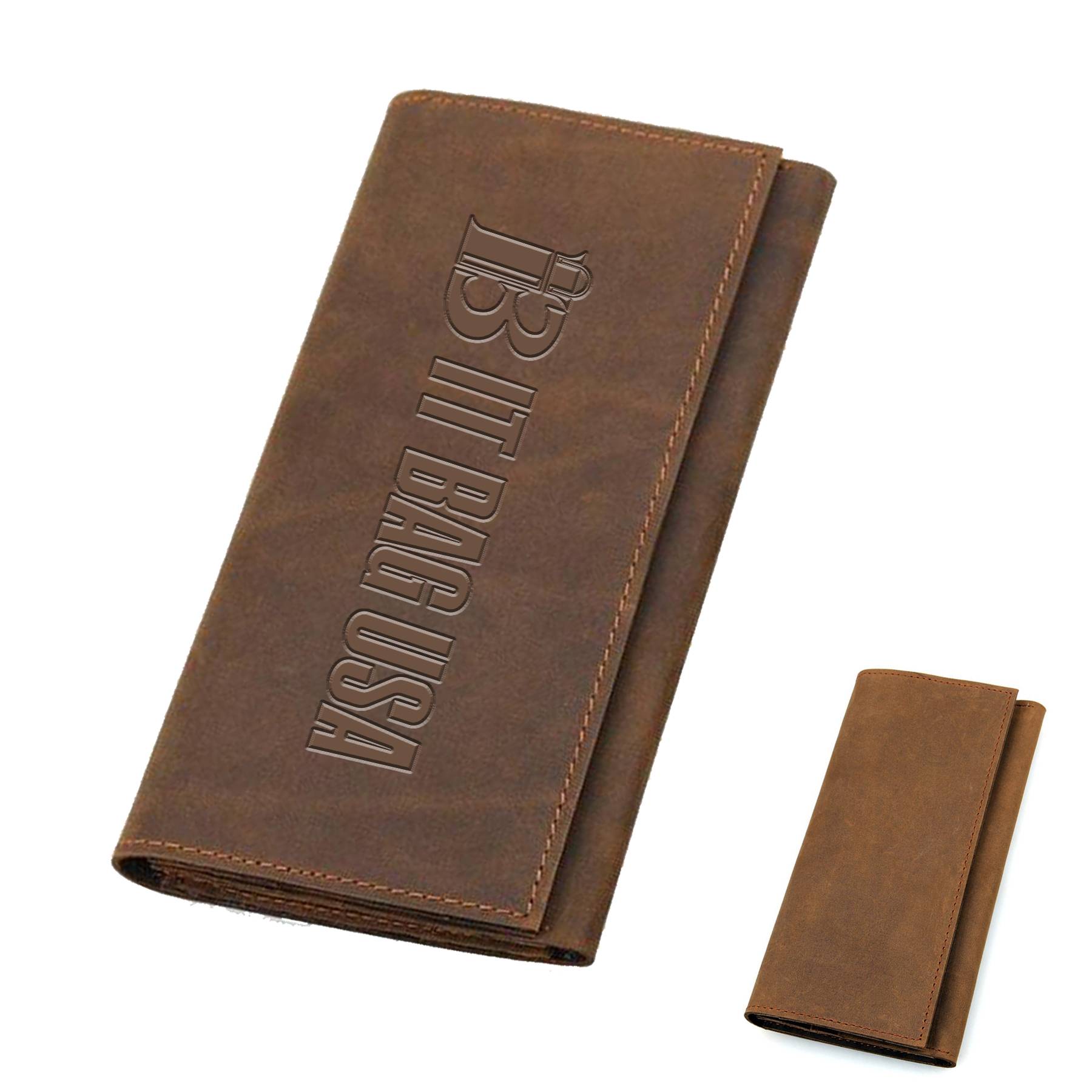 Leather Theftproof Messenger Wallet