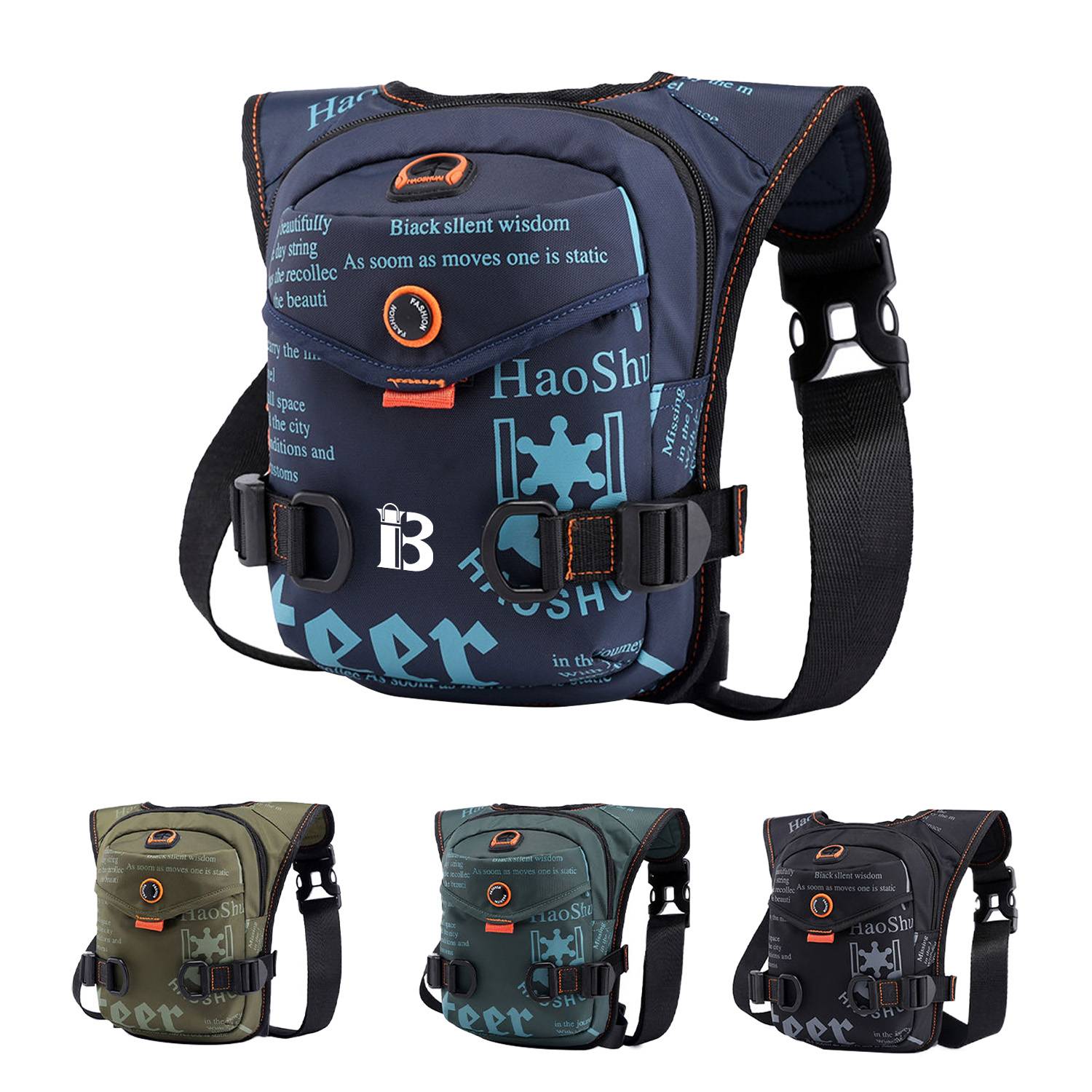Nylon Outdoor Tactical Waist Bag With Earphone Hole
