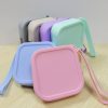 Cosmetics Lipstick Headphones Silicone Small Square Bag
