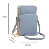 PU leather touch screen crossbody cell phone bag