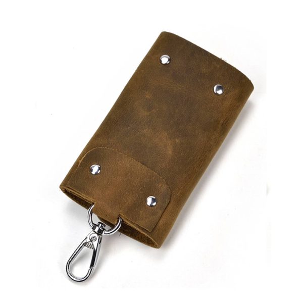 Genuine Crazy Horse Leatehr Key Wallet Case Holder