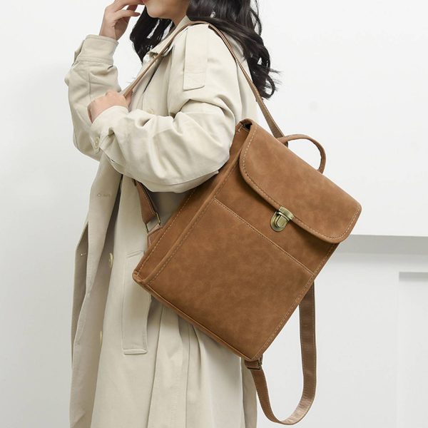 PU large-capacity simple casual backpack