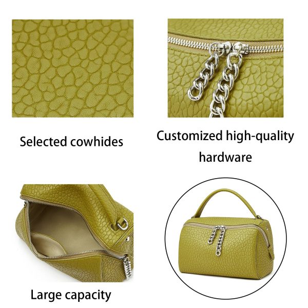 Genuine Leather zipper cross-body women's bag handbag