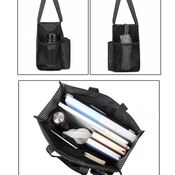 Multi-Pocket Hobo Tote Bag