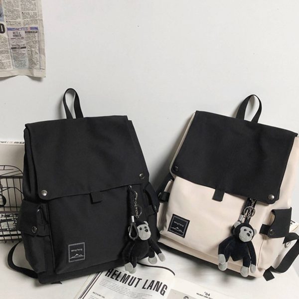 Flip Simple Student Canvas Backpack