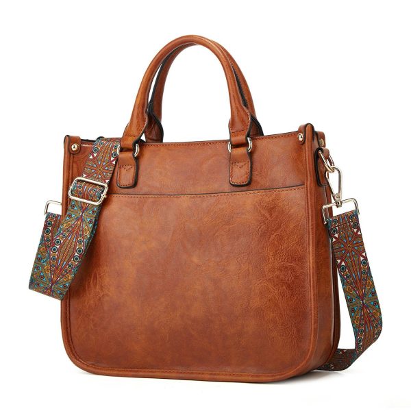 Vintage Large Capacity Pu Leather Handbag