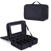 Cosmetics Organizer Storage Case With Adjustable Dividers
