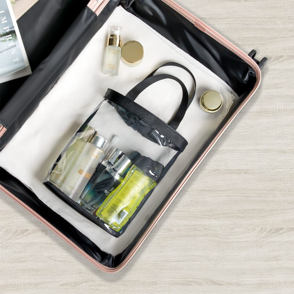 Clear Waterproof Cosmetic Cylinder bucket Drawstring Bag