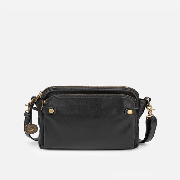 PU Leather 3 Layer Crossbody Bag