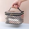 Tulle Heart Pattern Cosmetic Bag