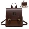 Genuine Leather Large capacity simple backpack for women