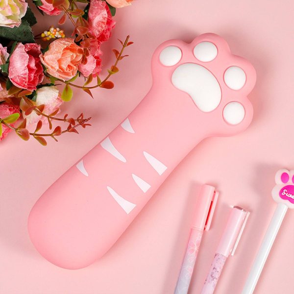 Cat's claw silicone stationery bag pencil-case