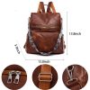 Polyurethane Women Waterproof Purse Travel Backpack