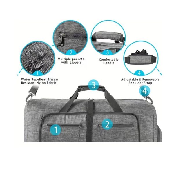 Large Capacity Polyester Fitness Duffel Bag