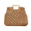 Straw Beach Handbags with Lining Pockets for Women