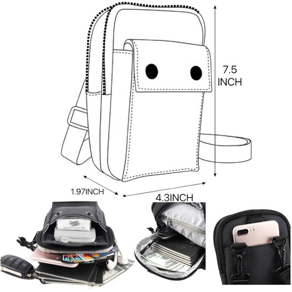 Small for Men and Women Upgraded RFID Blocking Crossbody bag