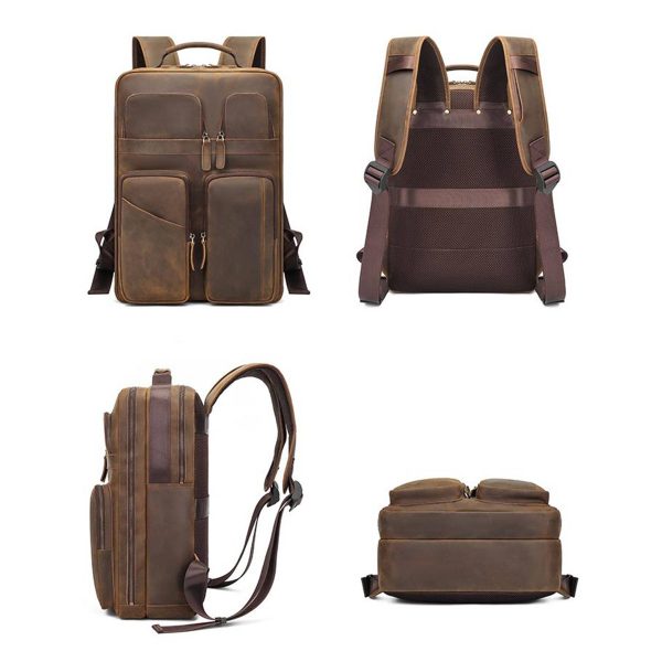 Large Genuine Leather Backpack for Men