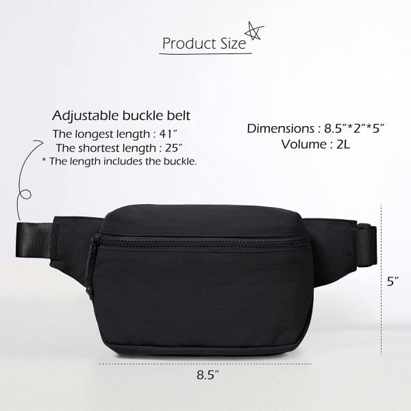 Crossbody Belt Bag for Travel