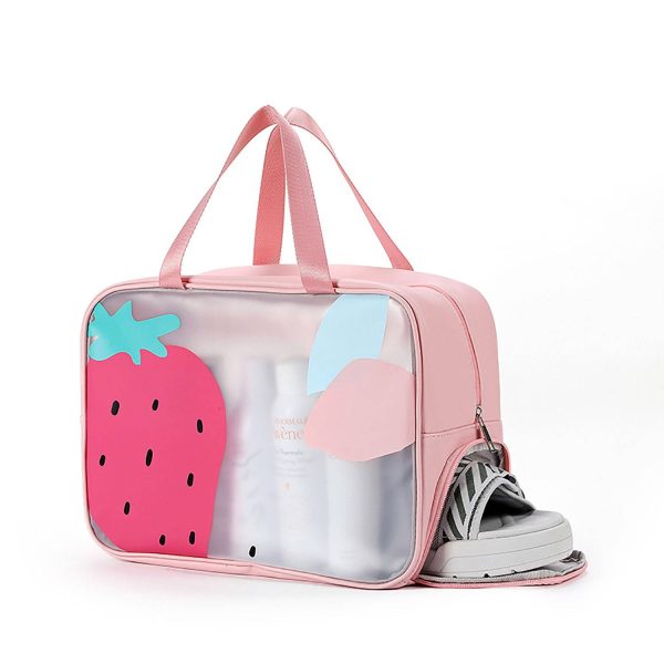 Cosmetics Wet Dry Separate Toiletry Bag with Shoes Storage
