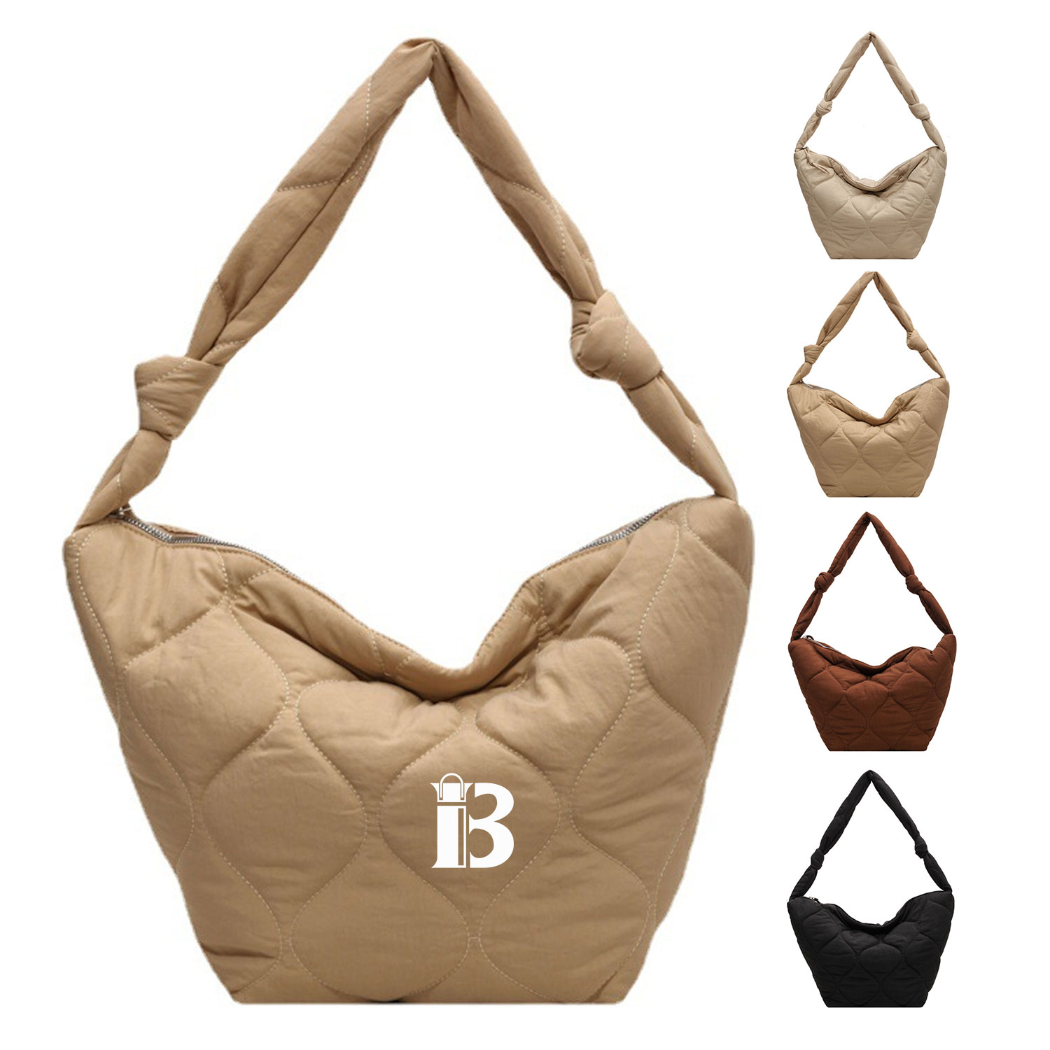 Stylish Embroidered Nylon Shoulder Bag